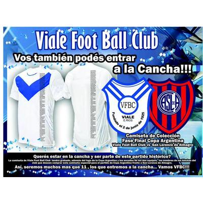 La camiseta de Viale de Entre Rios tendr el escudo de San Lorenzo cuando se enfrenten