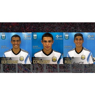 Conechny, Ruiz y Berterame en el sub 17