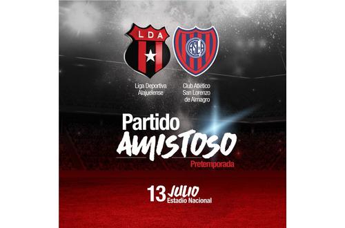 Alajuelense jugar ante San Lorenzo en la pretemporada