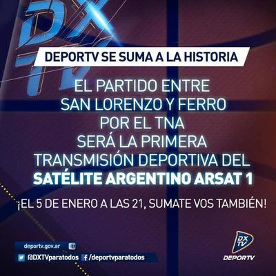 Histrico: San Lorenzo, en la primera transmisin deportiva por el Satlite ARSAT 1